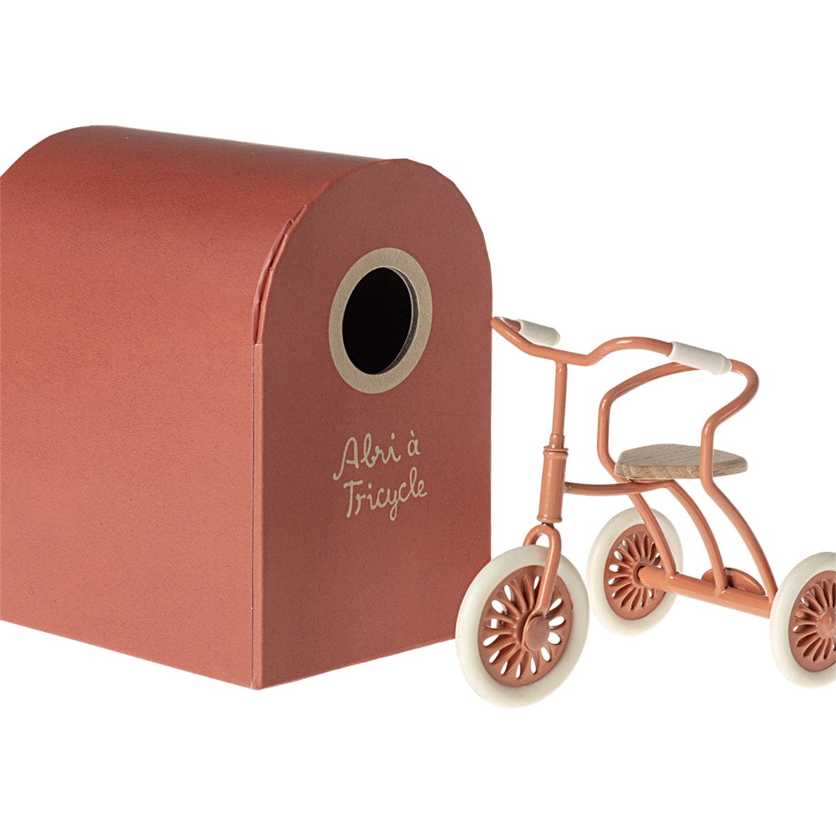 Maileg Abri A Tricycle Mouse Coral 2024