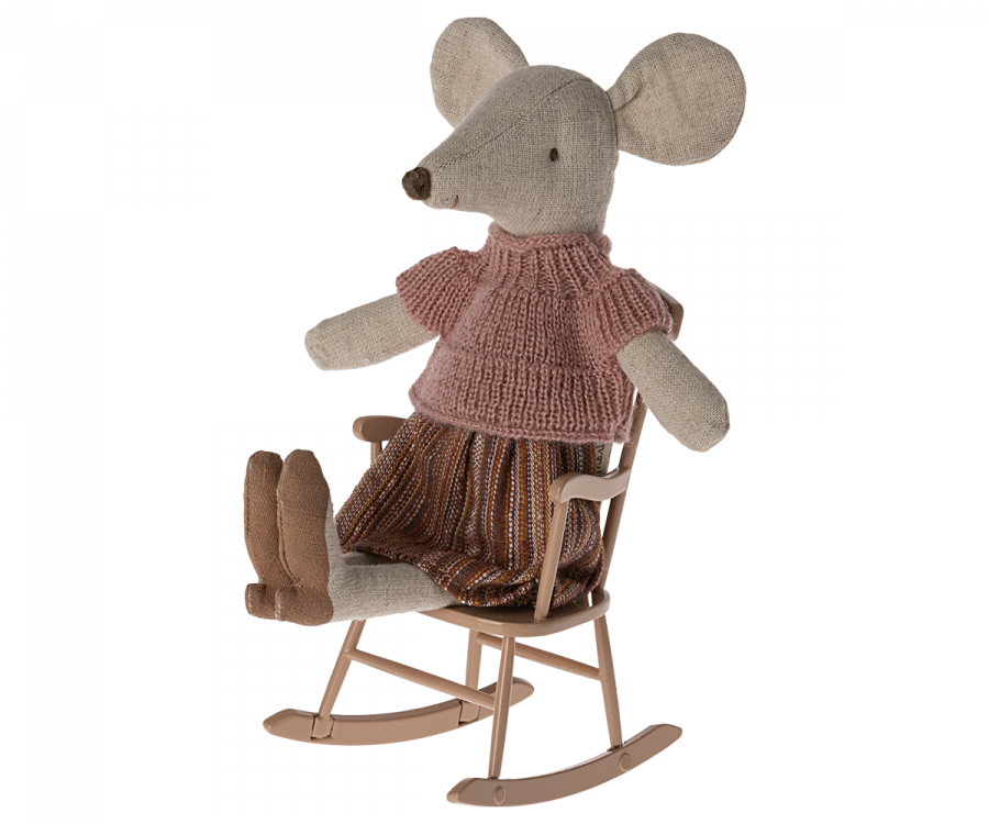Maileg - Rocking Chair, Mouse - Dark Powder