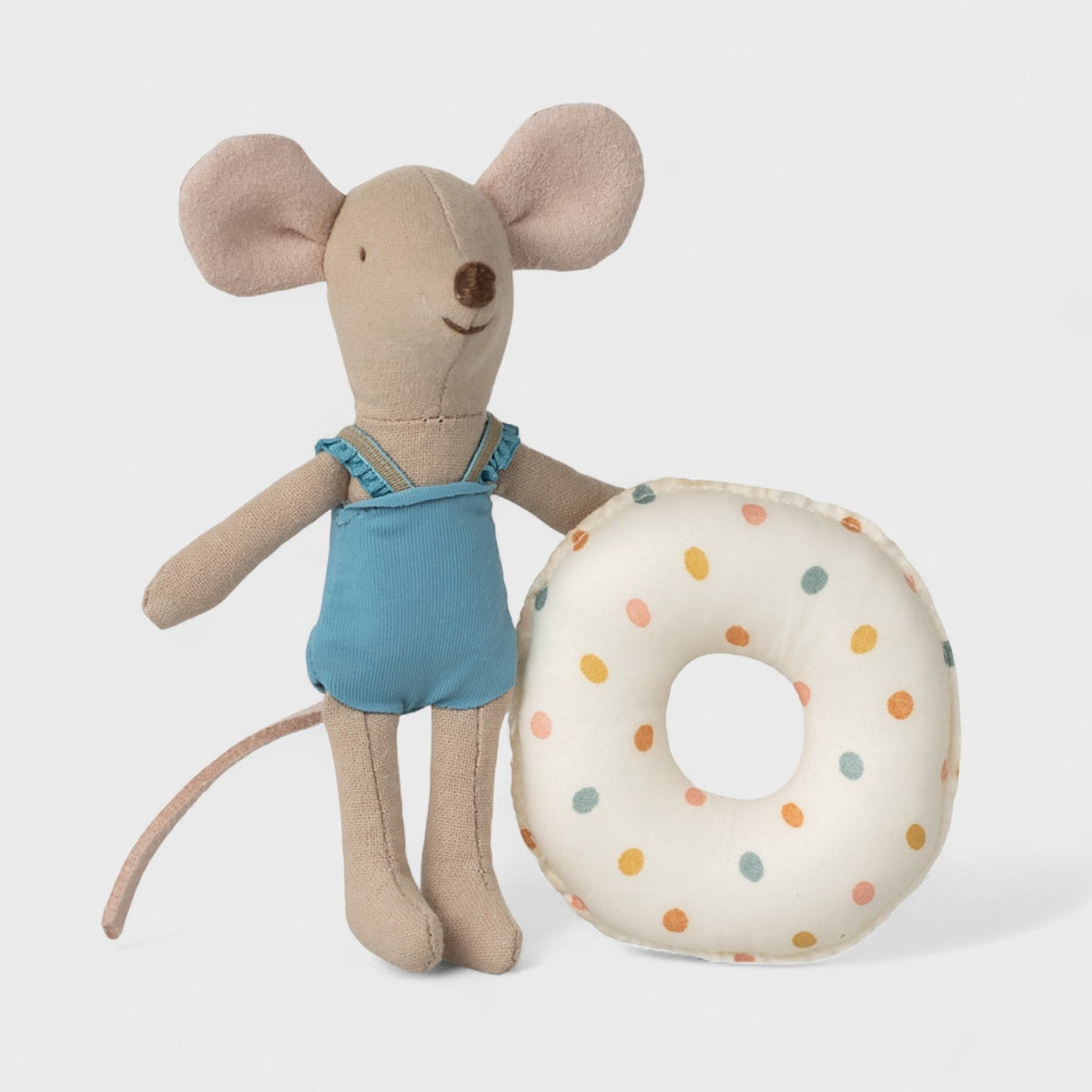 Maileg Beach Mouse With Float | Little Sister - Multi Dot