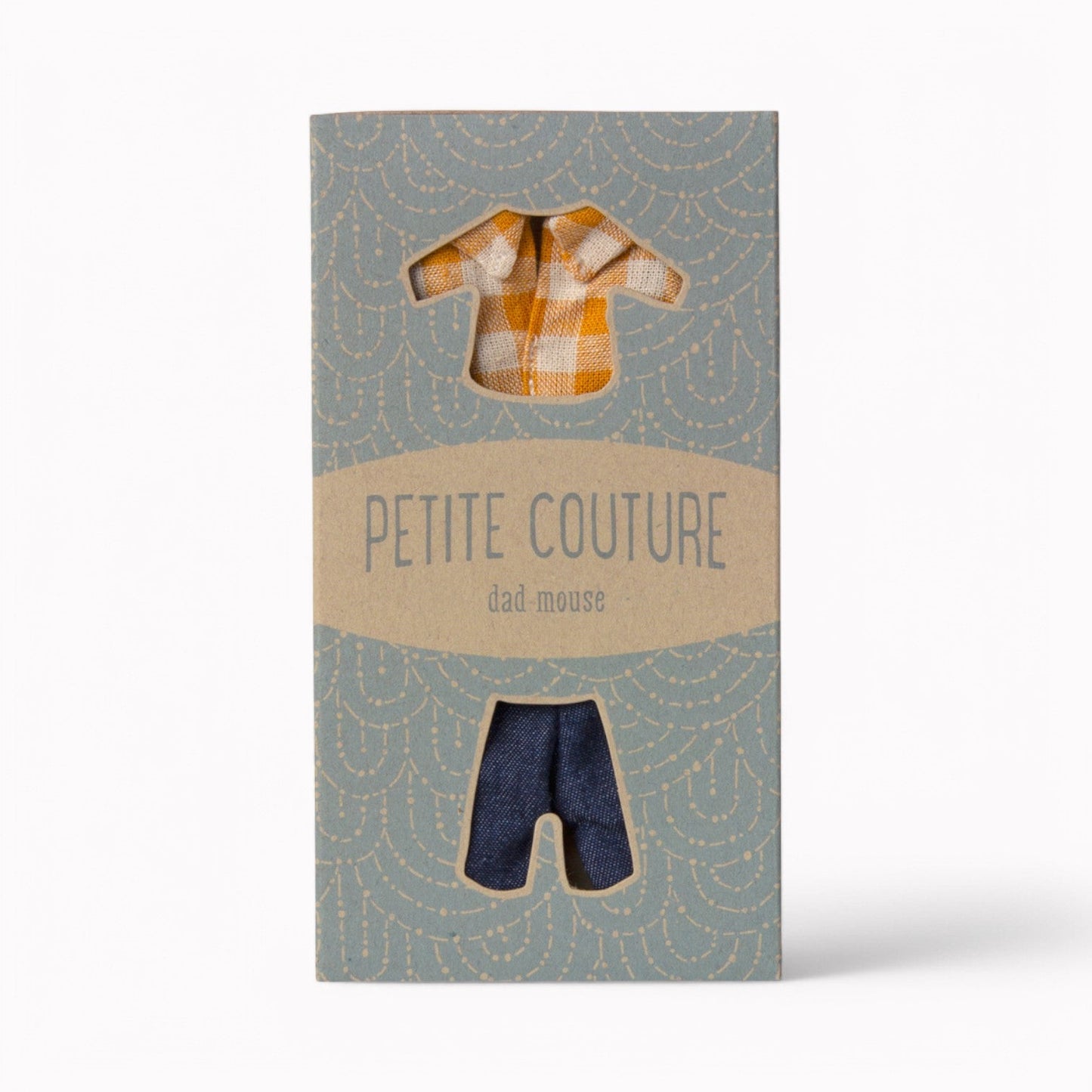 Maileg Yellow Checked Shirt And Pants | Dad Mouse