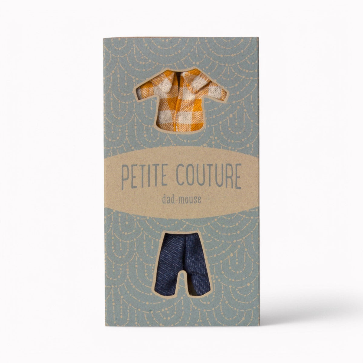 Maileg Yellow Checked Shirt And Pants | Dad Mouse