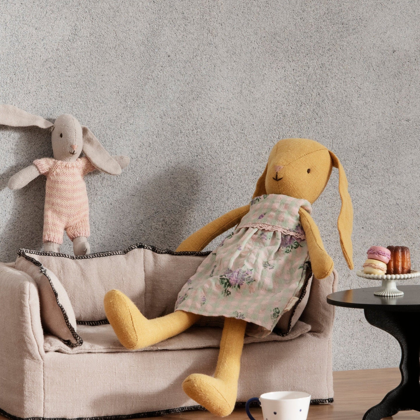 Maileg Bunny Size 1 | Dusty Yellow In Dress