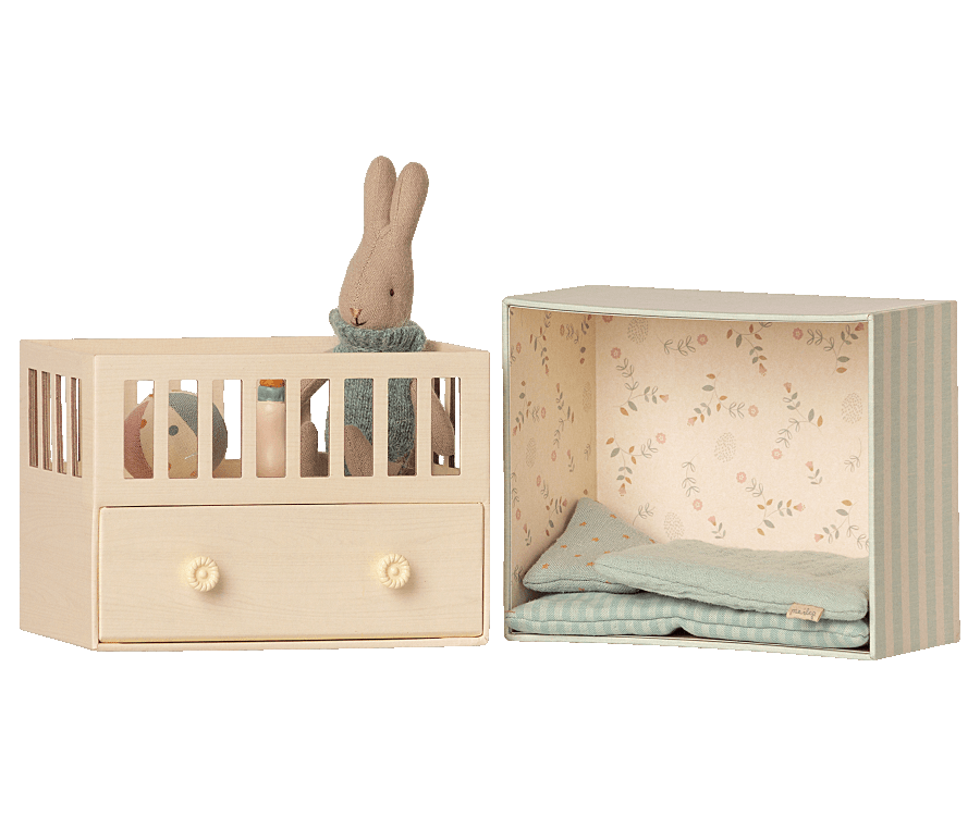 Maileg Baby Room With Micro Rabbit