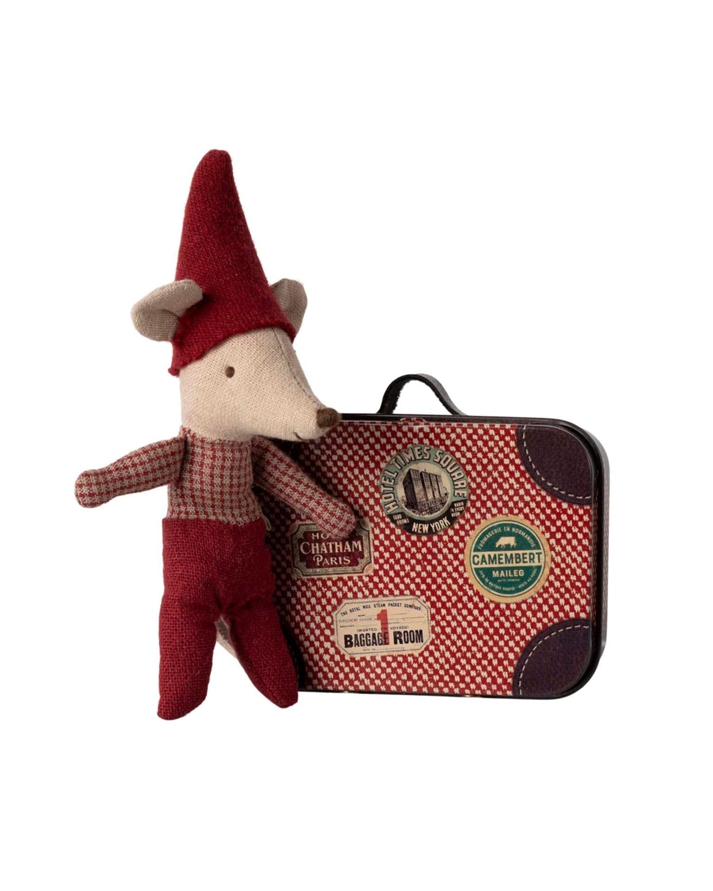 Maileg Baby Christmas Mouse In Suitcase