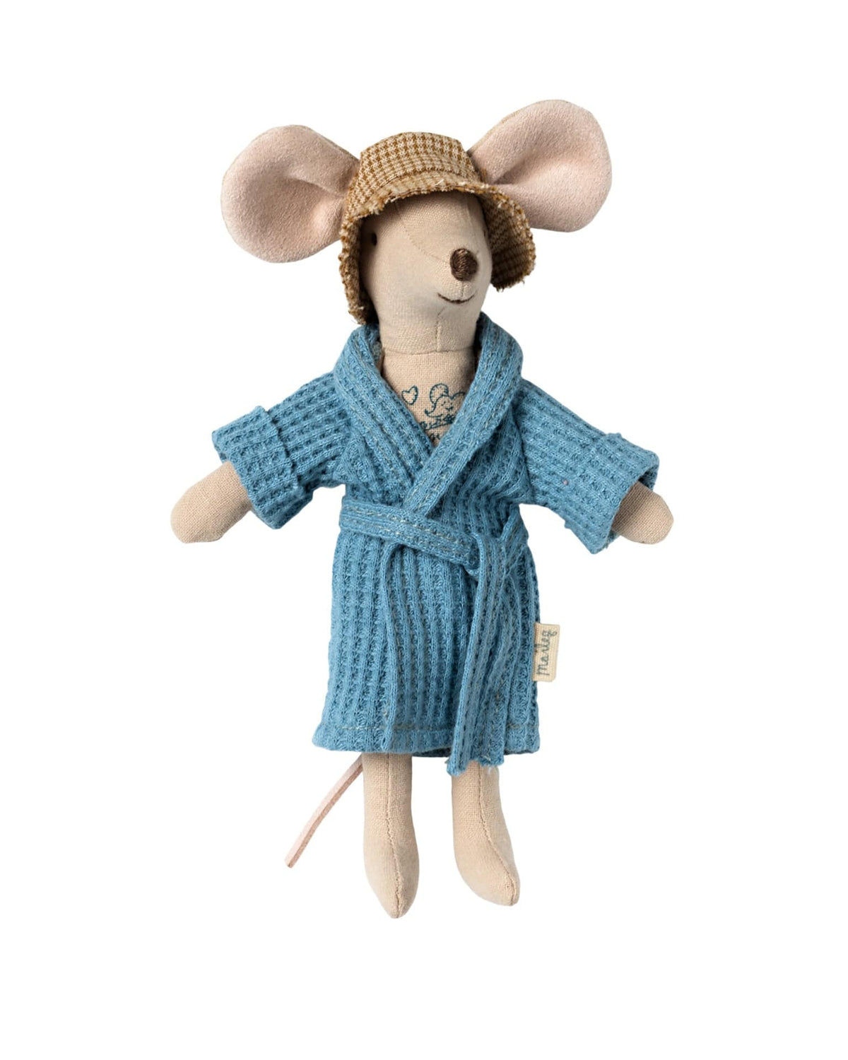 Maileg Bathrobe In Dusty Blue