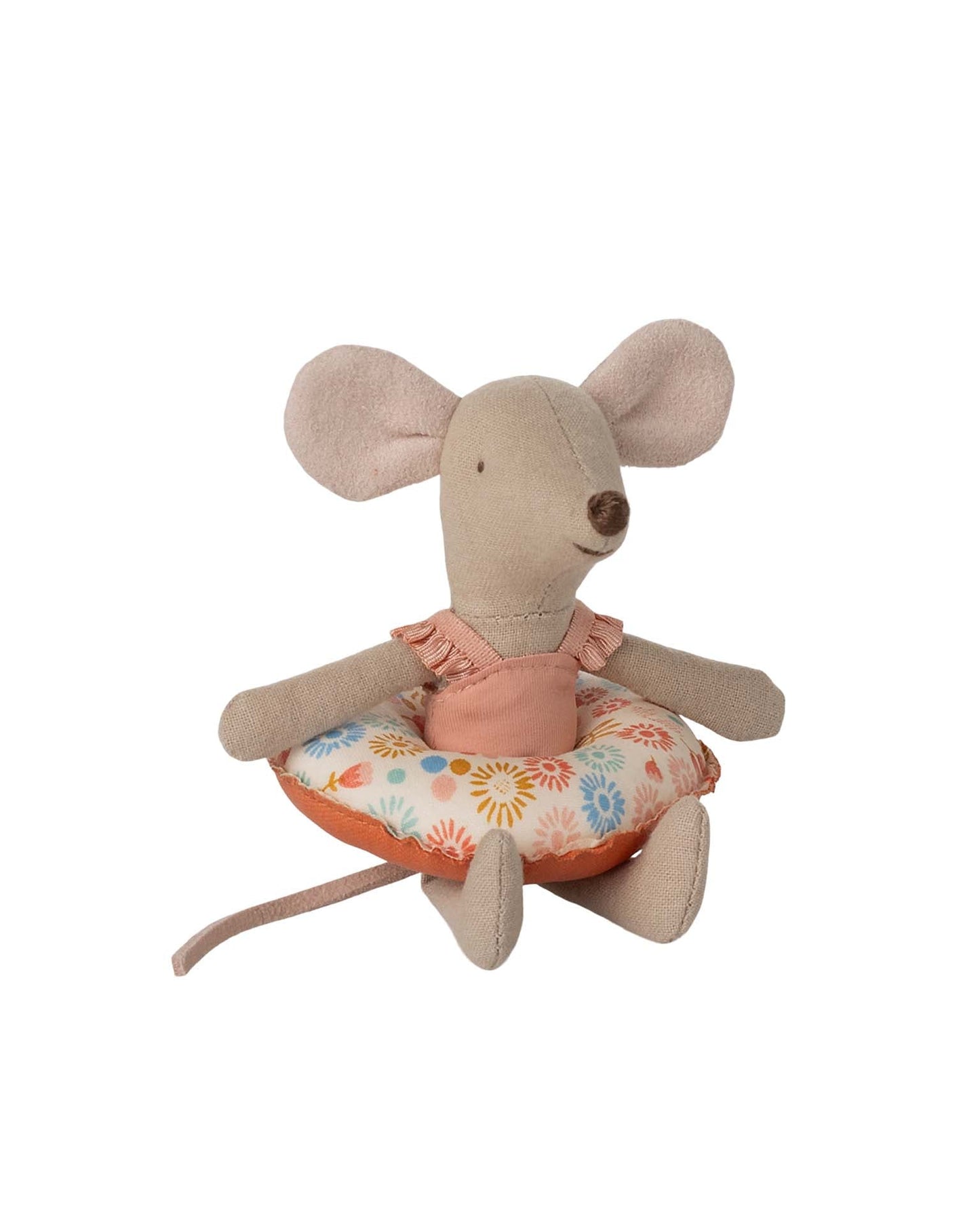 Maileg Little Sister Beach Mouse With Float In Flower