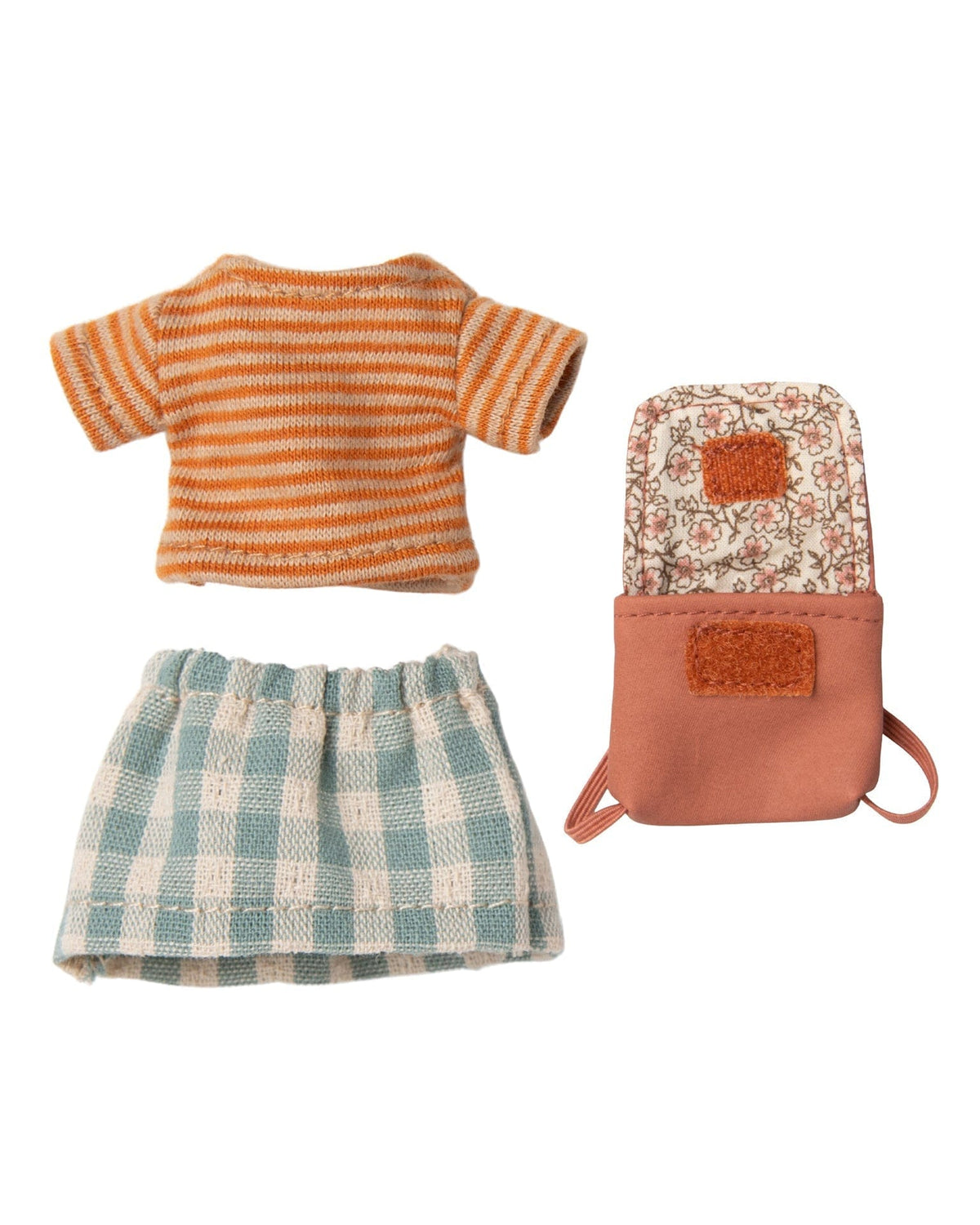 Maileg Big Sister Tricycle Mouse With Bag In Old Rose