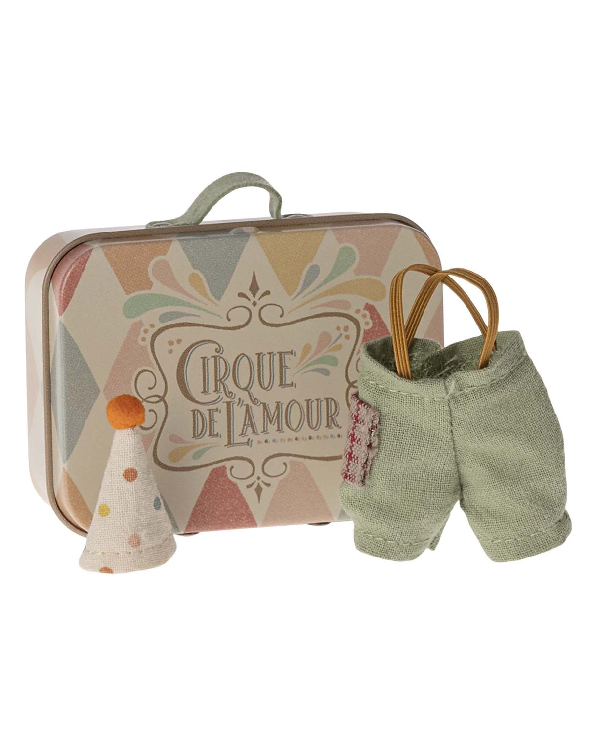 Maileg Clown Clothes In Suitcase For Little Brother Mouse