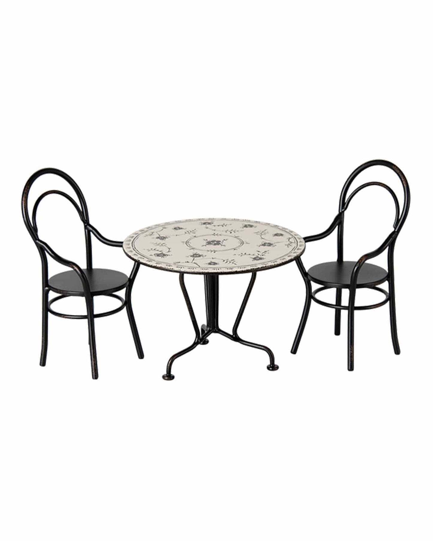 Maileg Dining Table Set With 2 Chairs, Miniature