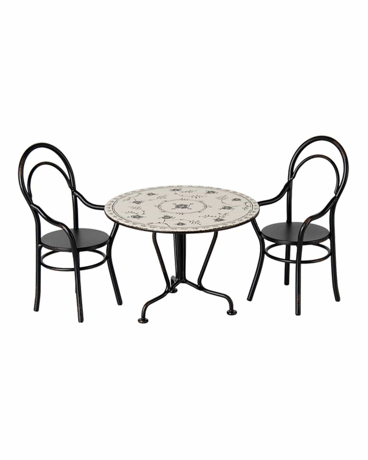 Maileg Dining Table Set With 2 Chairs, Miniature