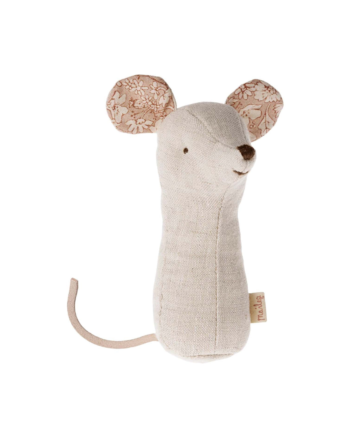 Maileg Lullaby Friends Mouse Rattle In Nature