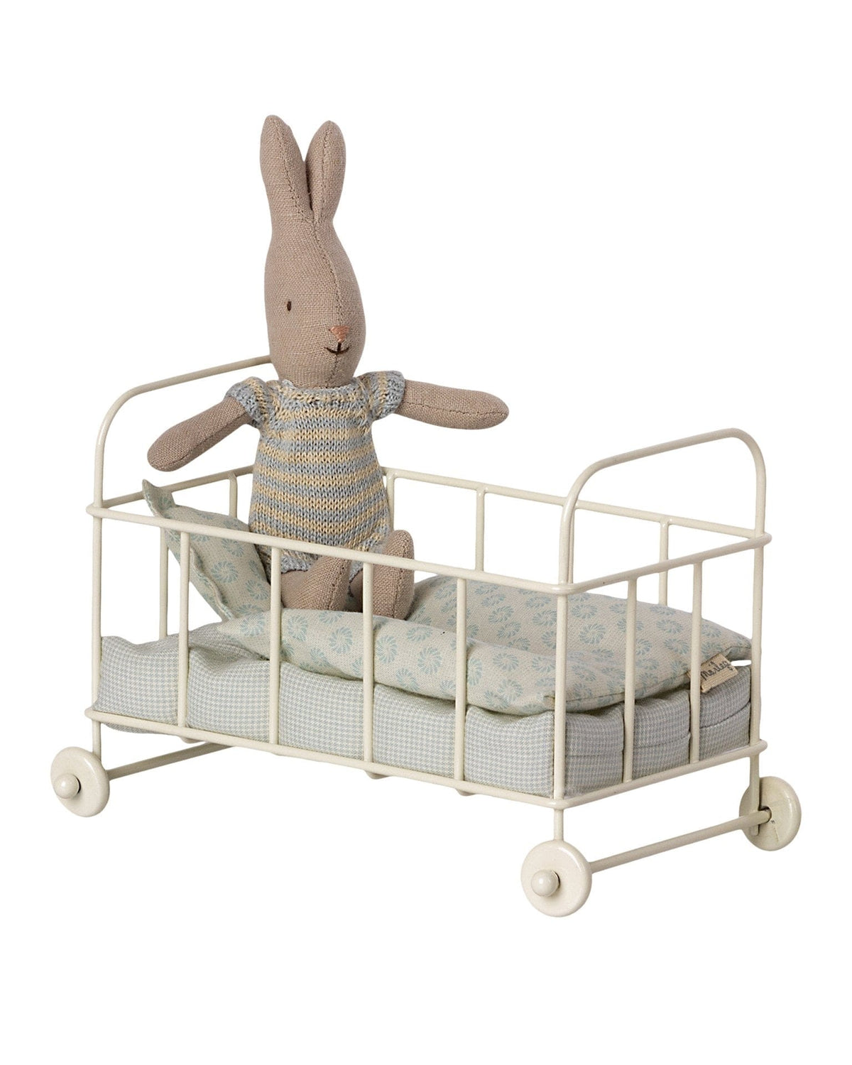 Maileg Micro Cot Bed In Blue