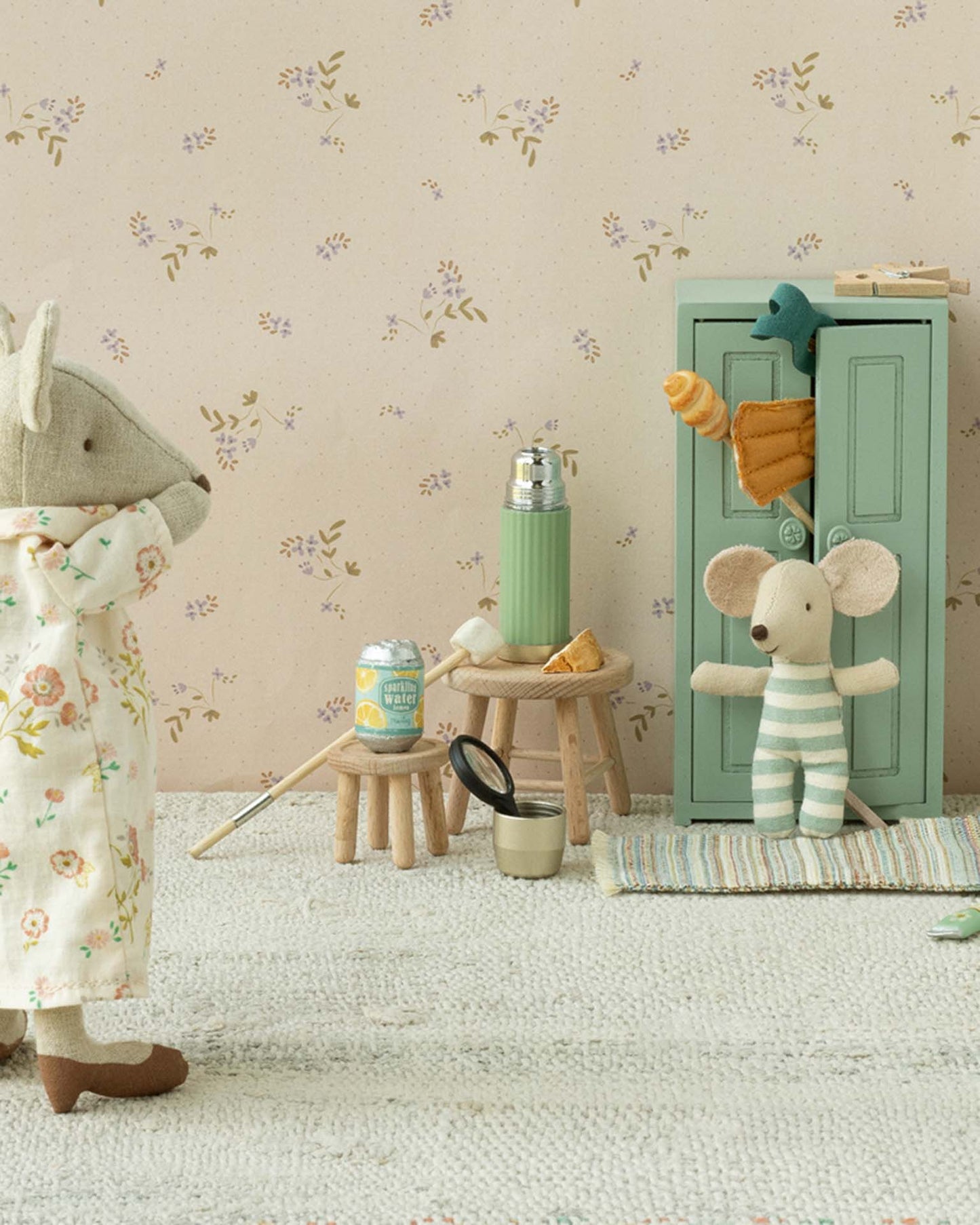 Maileg Mouse Closet In Soft Blue