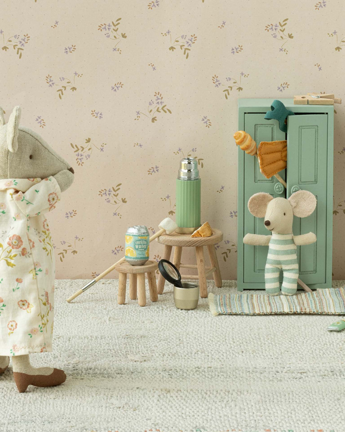 Maileg Mouse Closet In Soft Blue