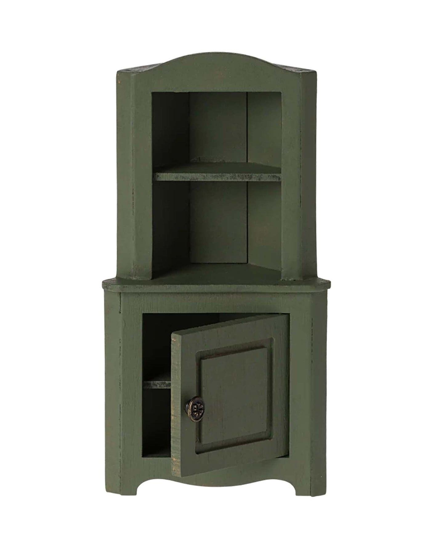 Maileg Mouse Corner Cabinet In Dark Green