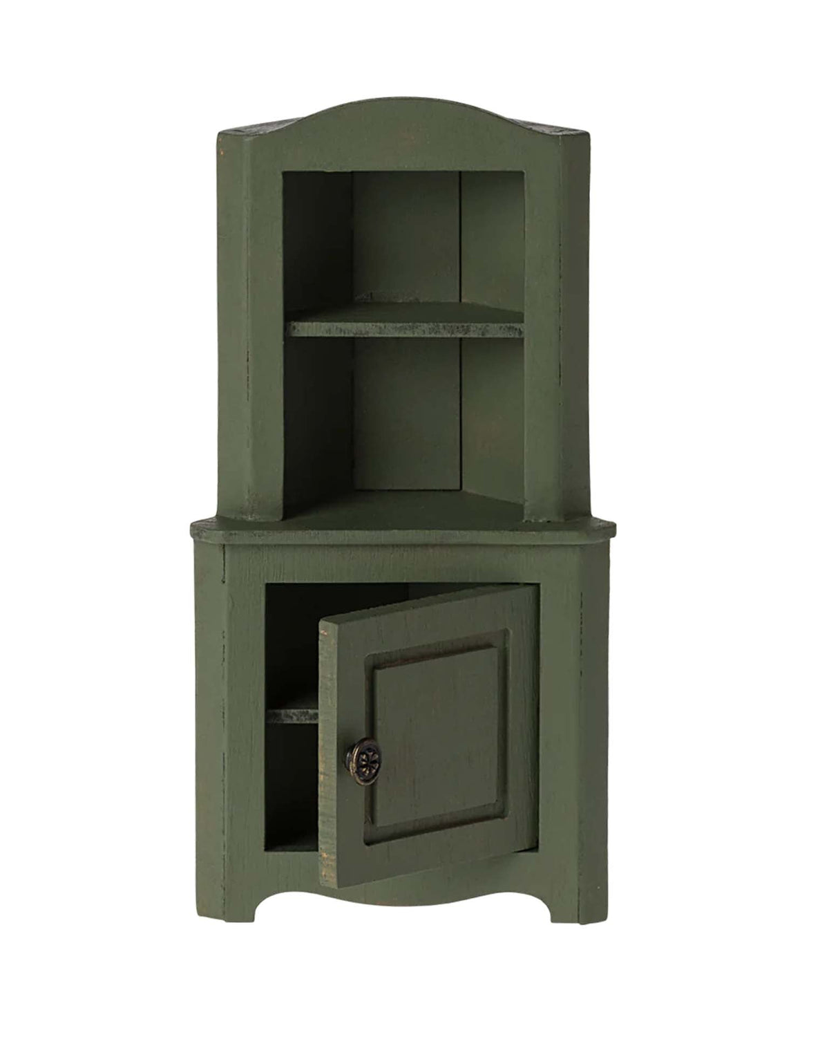 Maileg Mouse Corner Cabinet In Dark Green