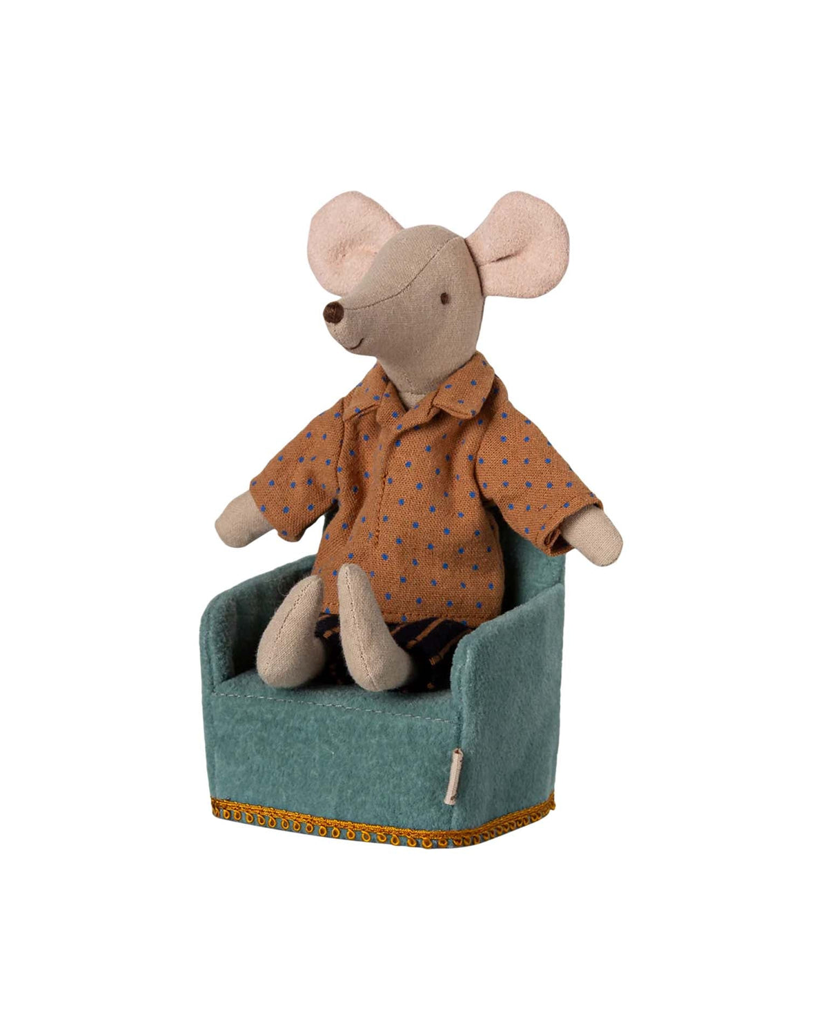 Maileg Mouse Folding Chair In Mint