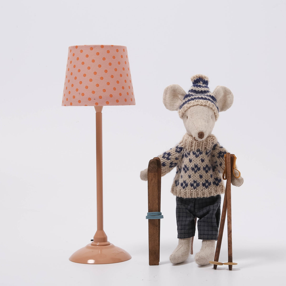 Maileg Miniature Floor Lamp | Dark Powder