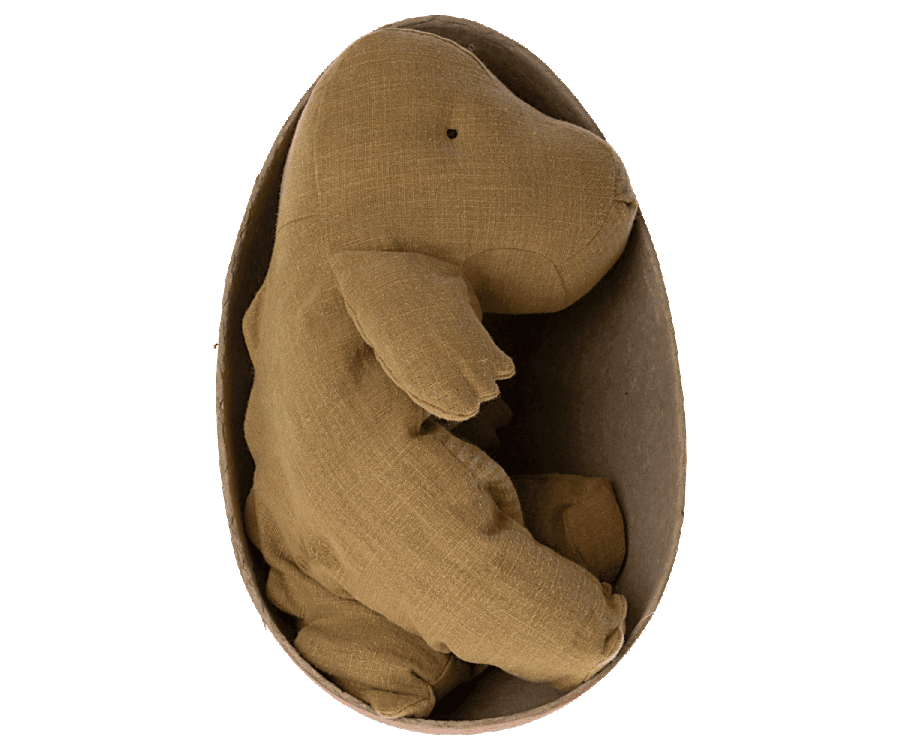 Maileg - Gantosaurus In Egg, Medium - Dark Ocher