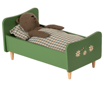 Maileg Wooden Bed For Teddy Dad - Dusty Green