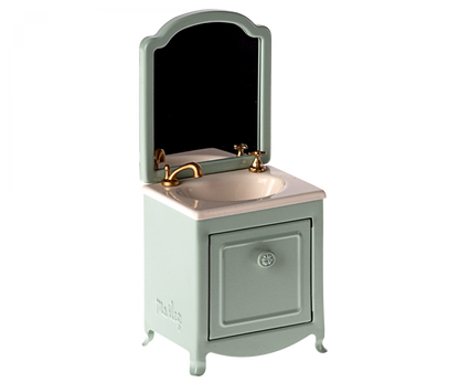 Maileg Sink Dresser With Mirror, Mouse - Mint