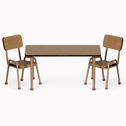 Maileg Table & Chair Set | Dark Powder