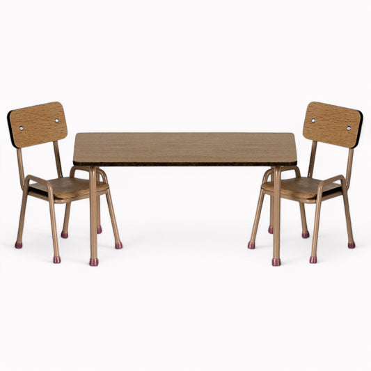 Maileg Table & Chair Set | Dark Powder