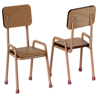  Maileg Table And Chair Set Mouse Dark Powder 
