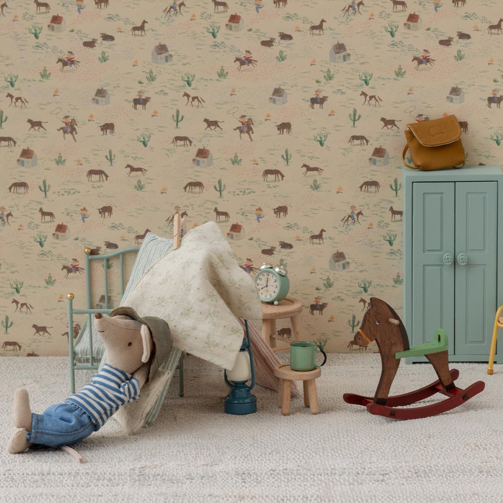 Maileg Rocking Horse Mouse | Dark Brown
