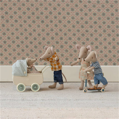  Maileg Kick Board Scooter Mouse Blue