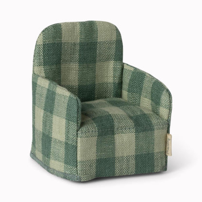 Maileg Folding Chair Mouse | Green Check