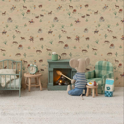 Maileg Folding Chair Mouse | Green Check