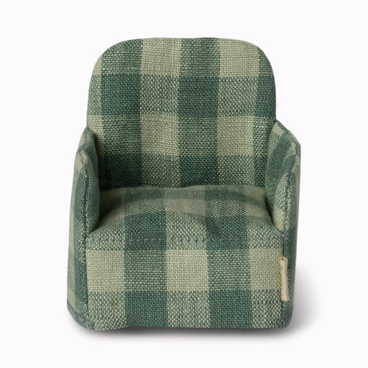 Maileg Folding Chair Mouse | Green Check