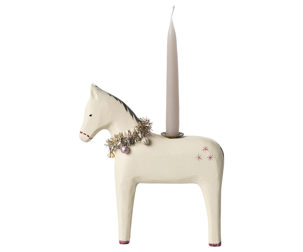 Maileg Wooden Horse Candle Holder - Small