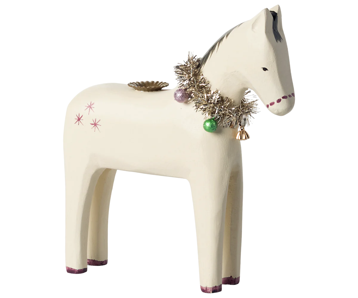  Maileg Wooden Horse Candle Holder - Small