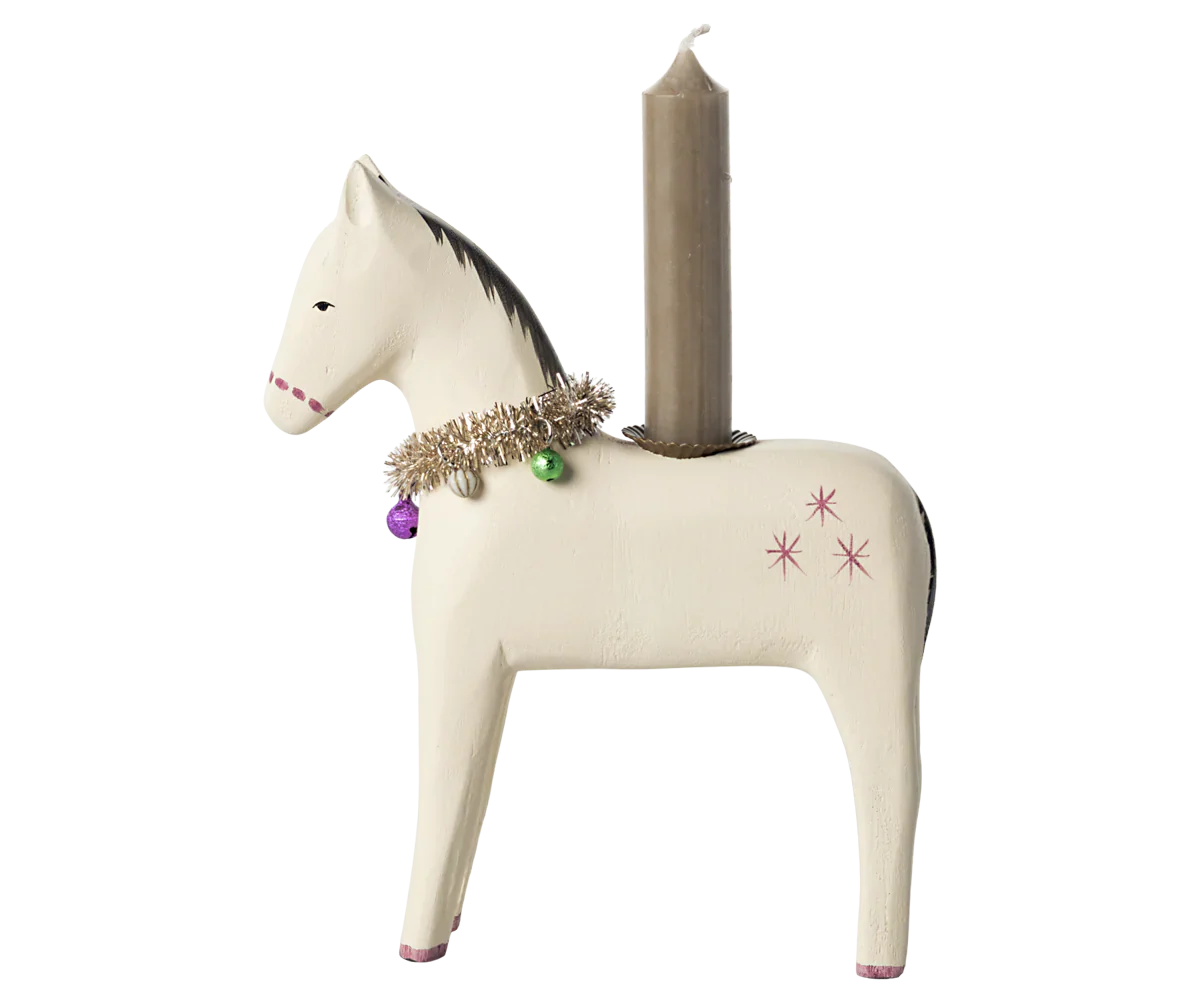  Maileg Wooden Horse Candle Holder - Large