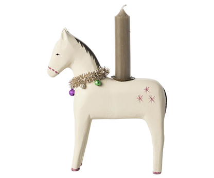  Maileg Wooden Horse Candle Holder - Large