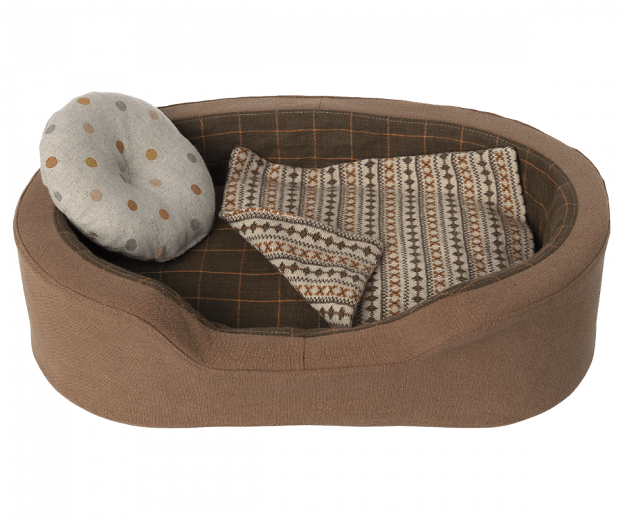  Maileg - Dog Bed Basket, Brown