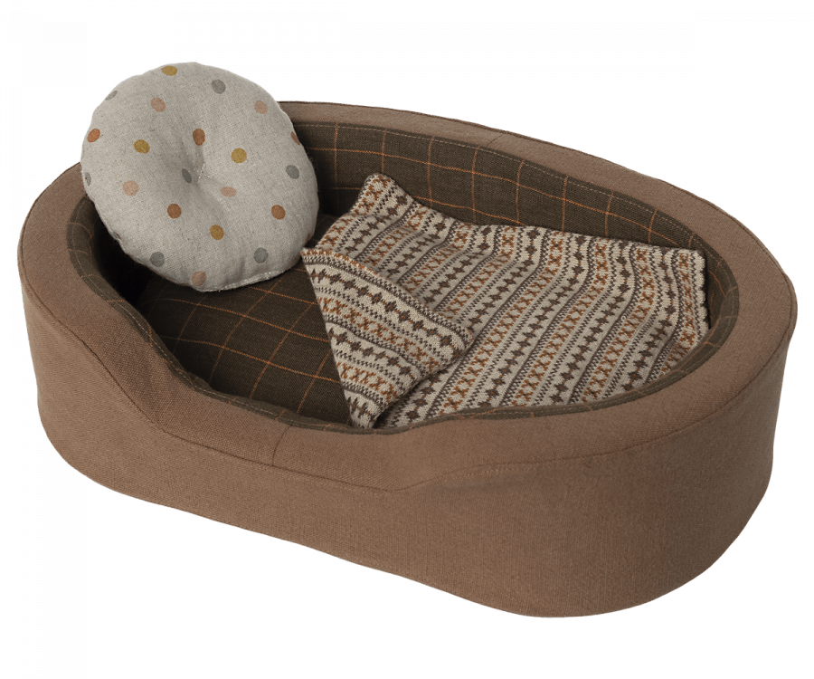  Maileg - Dog Bed Basket, Brown