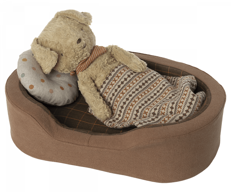  Maileg - Dog Bed Basket, Brown