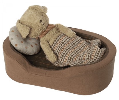  Maileg - Dog Bed Basket, Brown