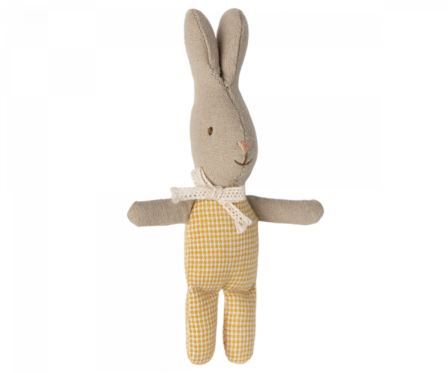 Maileg ETA MARCH SS24 Rabbit, My - Yellow Check