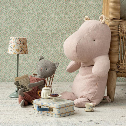 Maileg Safari Friends | Medium Hippo Light Rose