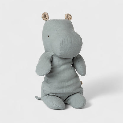 Maileg Safari Friends | Medium Hippo Blue Grey