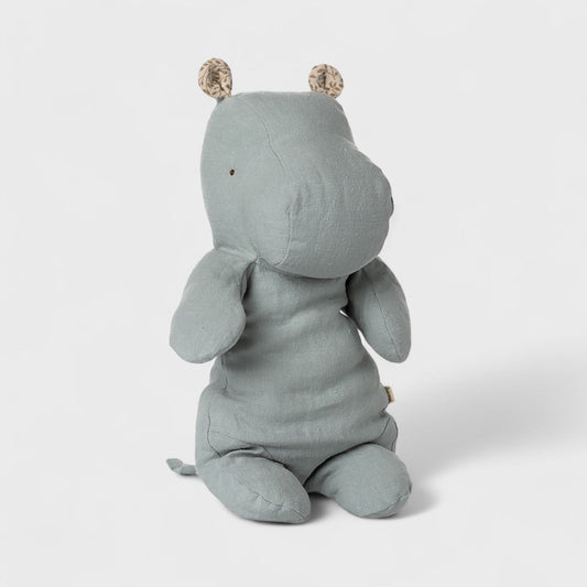 Maileg Safari Friends | Medium Hippo Blue Grey