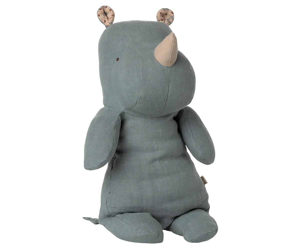  Maileg Rhino, Medium - Dusty Blue