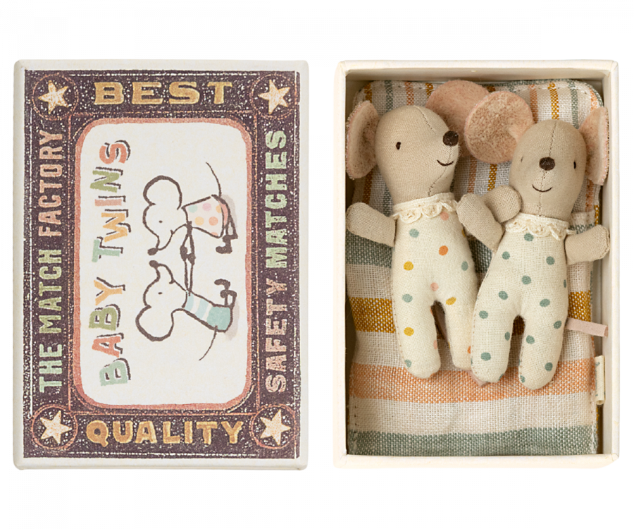  Maileg - Baby Mice, Twins In Box