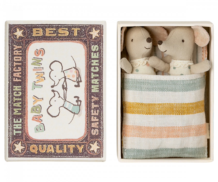  Maileg - Baby Mice, Twins In Box