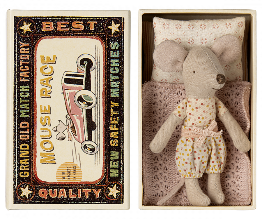  Maileg - Little Sister Mouse In Matchbox