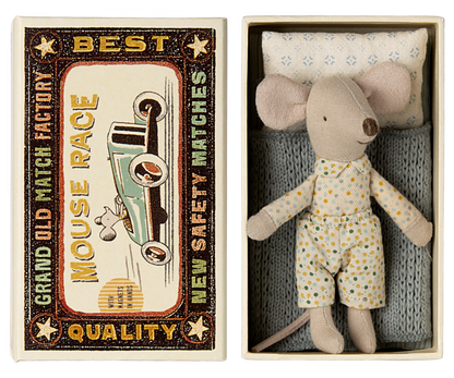  Maileg - Little Brother Mouse In Matchbox, Polka Dots